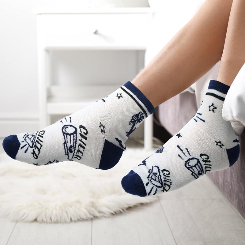 Maiteenly 24 Pairs Ankle Cheer Socks Cheerleading Team Cheerleader Socks for Women Girls Cheer Accessories Gifts - Image 4